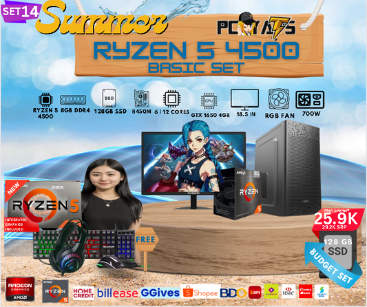 BASIC SET 14 Ryzen 5 + GTX 1650 4GB AND 8GB