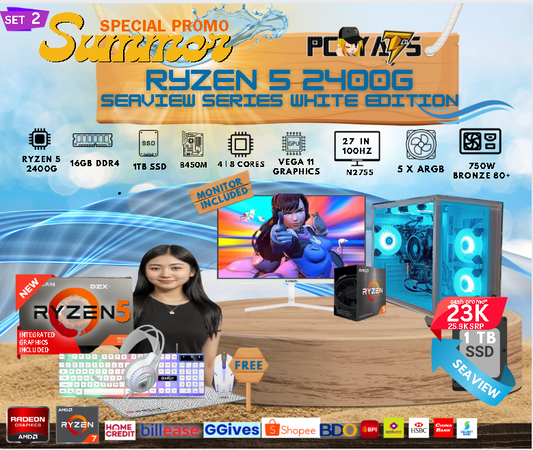 Seaview Max Set 2 Ryzen 5 2400G+ VEGA 11 Graphics White Edition