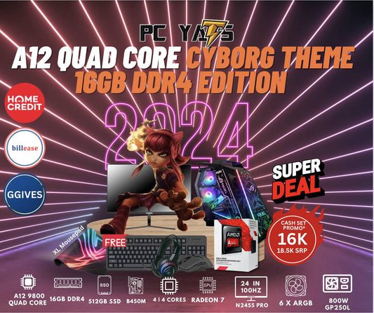 PACKAGE 1: A12 QUAD CORE CYBORG THEME 16GB DDR4 EDITION