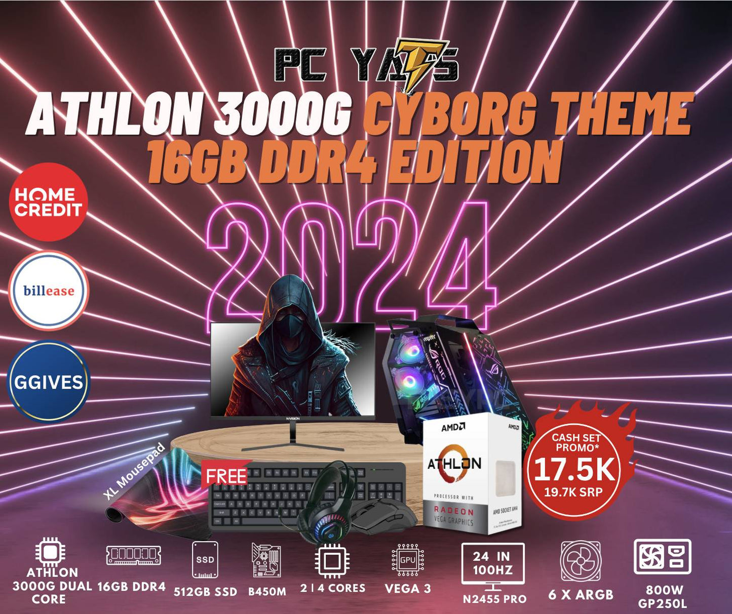 PACKAGE 3: Athlon 3000G Cyborg Theme