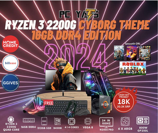 PACKAGE 4: Ryzen 3 2200G Cyborg Theme