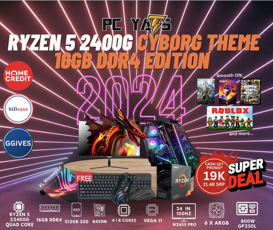 PACKAGE 6: Ryzen 5 2400G Cyborg Theme