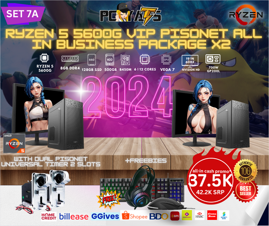 SET 7A:  Ryzen 5 5600G WITH VEGA 7 GRAPHICS VIP pisonet all in business package x2